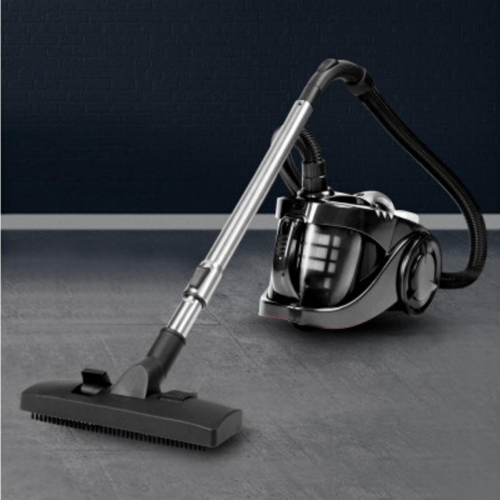 Bagless Vacuum Cleaner features 2-in-1 adjustable nozzle suitable for carpet, rugs, hard flooring, upholstery, curtains