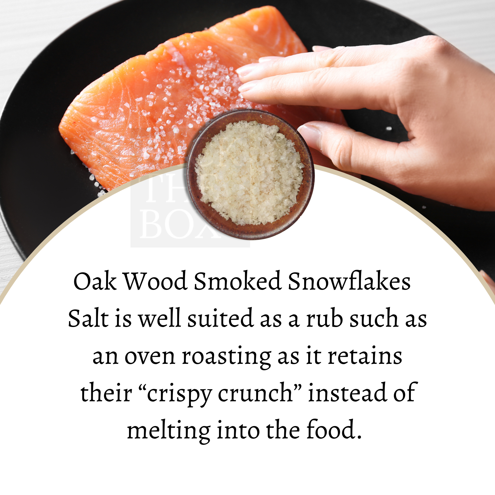 Baker & Baker Gourmet Snowflake Salt Oak Wood is well suited as rub such as an oven roasting, retains crispy crunch