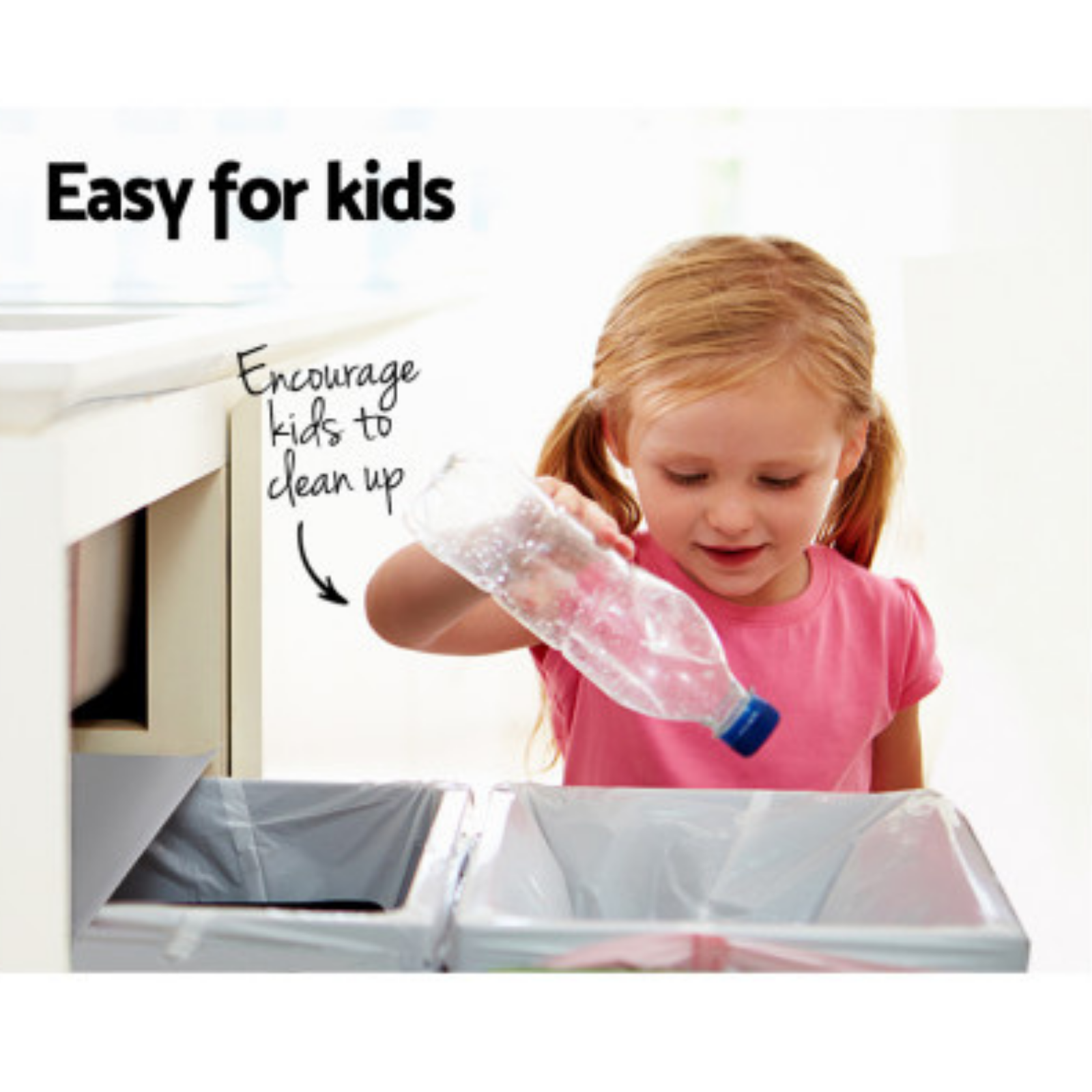 Cefito Dual Side Pull Out Bin has a dual compartment that allows you to separate your waste