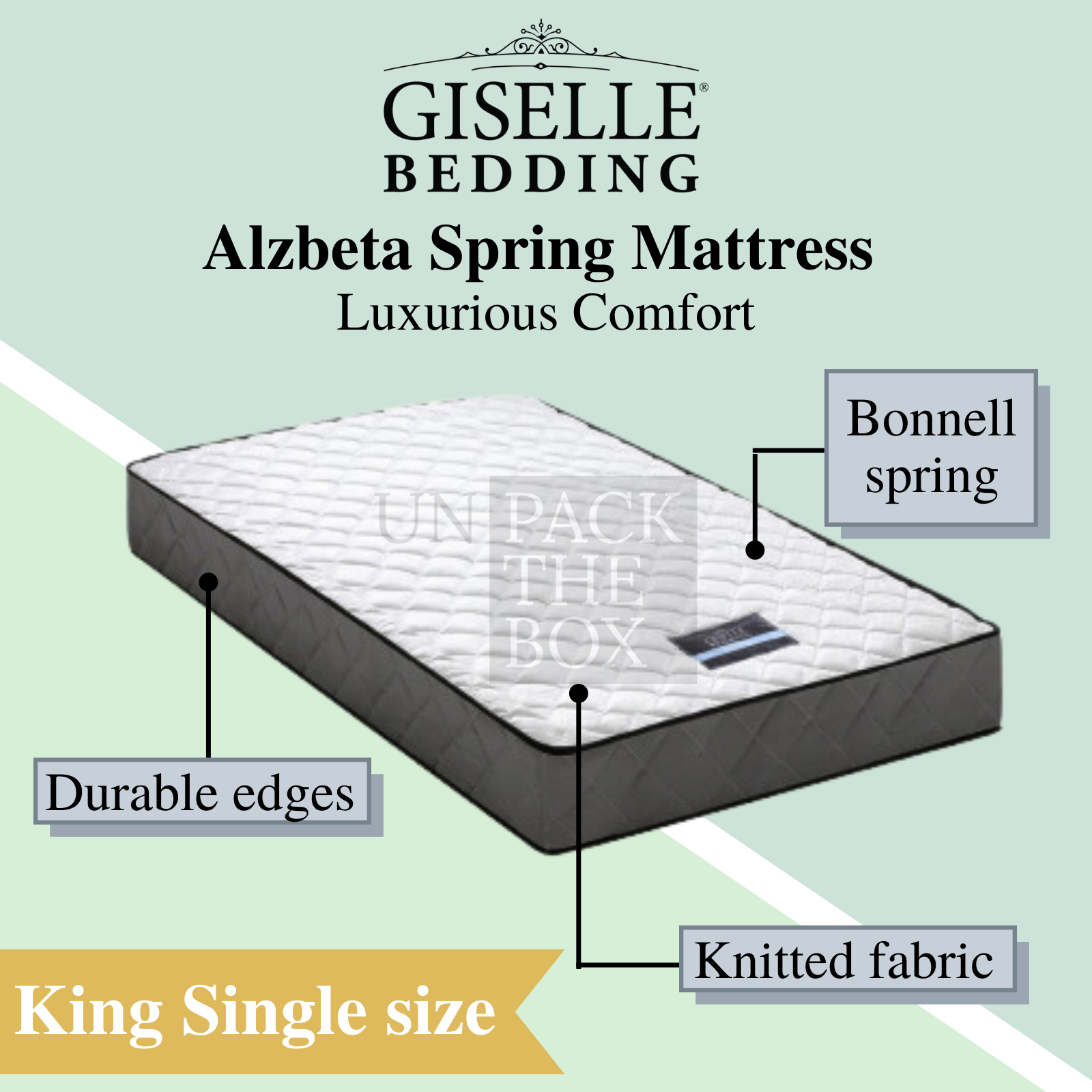 As with all of the quality mattresses, the Bonnell Spring Mattress is allergy-free and treated for dust, mould resistance.