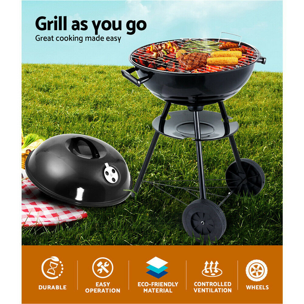 Grillz Charcoal BBQ Smoker features grill as you go, great cooking made easy, durable, eco-friendly